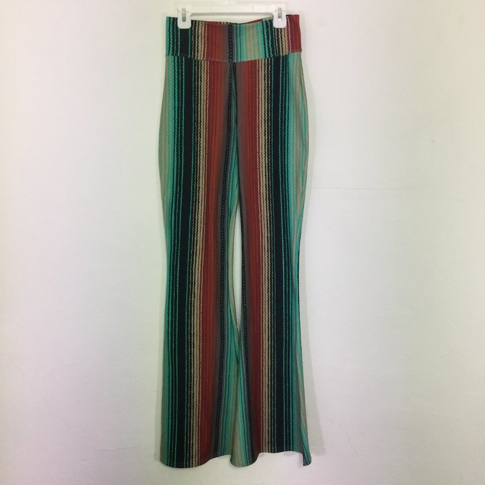 Crazy Train Bell Bottom Flair Pants Hippie Disco